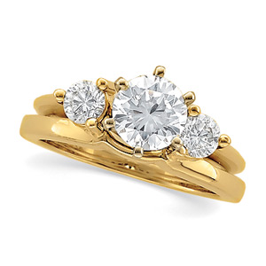 1/2ct Solitaire Diamond Enhancer Wrap Engagement Ring 14K White Gold Fn FINE EDH 