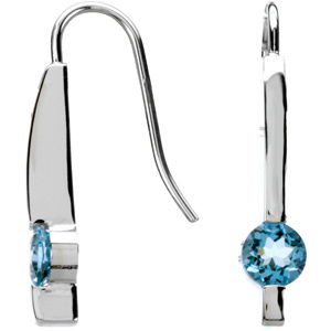 March Birthstone Aquamarine Earrings, Clarion Fine Jewelry