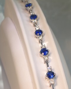 Sapphire & Diamond Bracelet at Clarion Fine Jewelry, Fairfax VA, Washington DC.