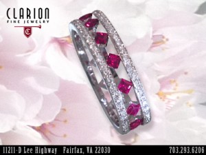 Custom Ruby & Diamond Ring, Clarion Fine Jewelry, Fairfax VA, Washington DC