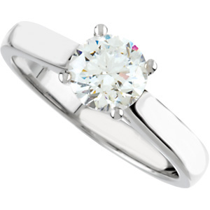 Solitaire Cathedral-Style Engagement Ring