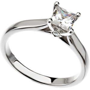 Cathedral-Style Solitaire Engagement Ring Mounting