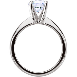 4-Prong Solitaire Ring, side view