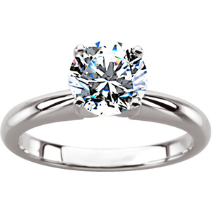 4-Prong Solitaire Ring, Round