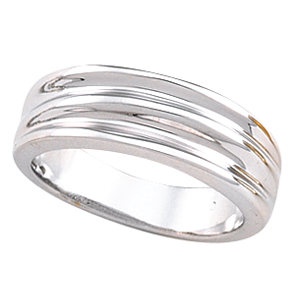 6.5mm Fancy Band, white gold