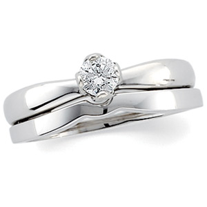 Round Tulipset® Diamond Solitaire, white gold