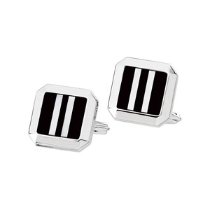 Best Fathers Day Gifts: Onyx & Mother of Pearl Sterling Silver Cufflinks