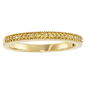 1/8 ct tw Yellow Diamond Band, yellow gold