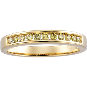 Yellow Diamond Band, 14K yellow gold