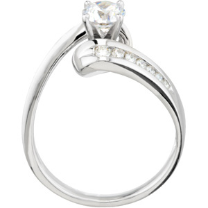 Bypass Engagment, Wedding Ring Set, side view