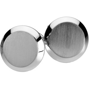 Gent's Platinum Cuff Links, front view