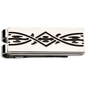 Stainless Steel Money Clip, Black Ion-Plated Insert