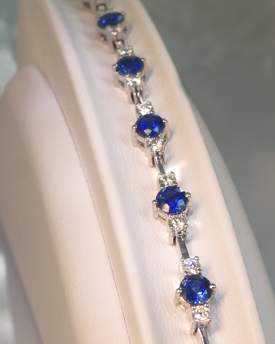 Sapphire & Diamond Bracelet,, Clarion Fine Jewelry, Fairfax, VA