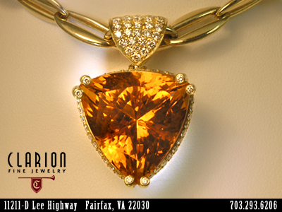 clarion_citrine_diamond_pendant Clarion Fine Jewelry, Fairfax, VA