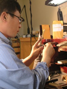 Young Choo, co-owner & expert gold and platinumsmither at Clarion Fine Jewelry.