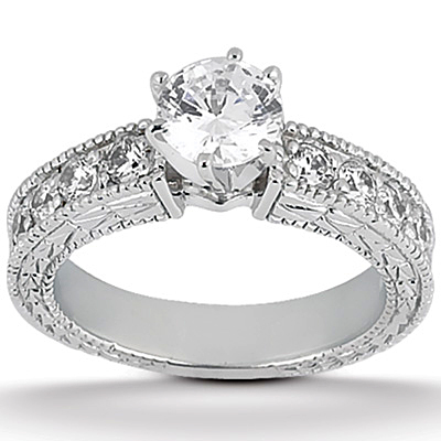 ClarionFineJewelry – Filigree Cathedral-Style Engagement Base Ring Mounting