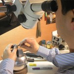 Rami Kanazeh, co-owner of Clarion Fine Jewelry, specializes in the precise art and science of setting stones.